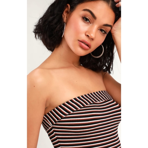 Free People Show Me Ribbed Striped Tube Top - Picture 7 of 11
